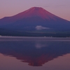 梅雨明けの赤富士