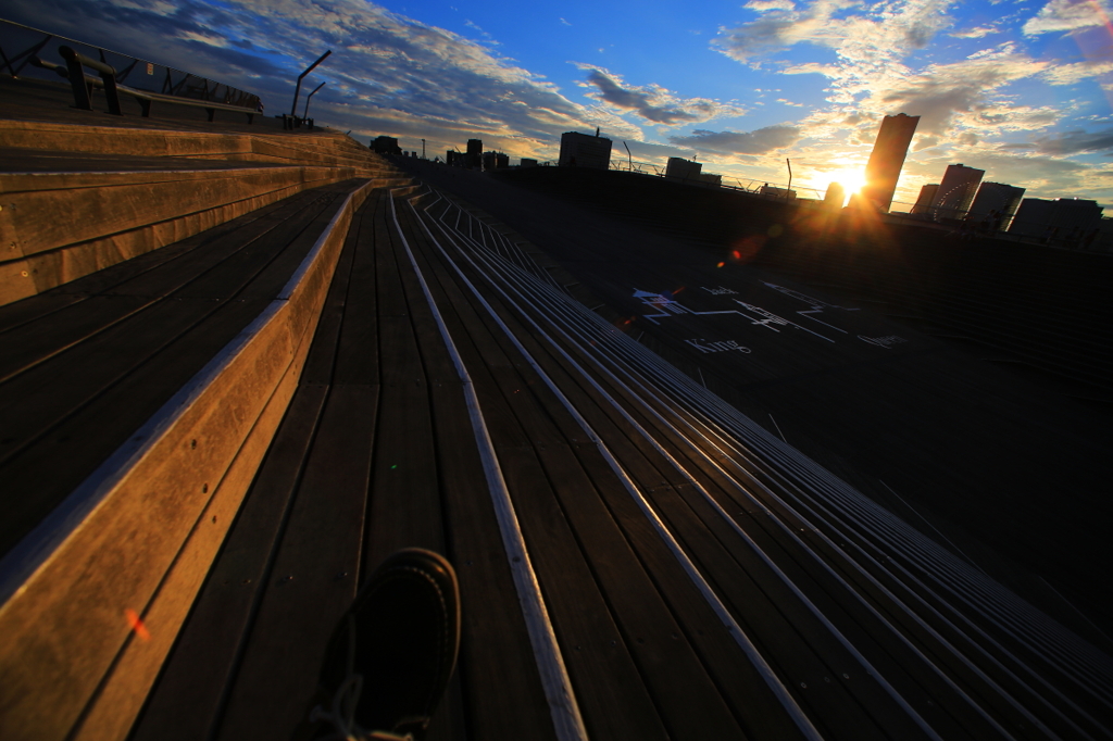 a deckshoe on the deck