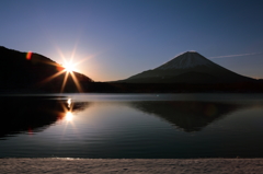精進湖の朝Ⅲ　朝陽のありがたさが身に沁みた瞬間