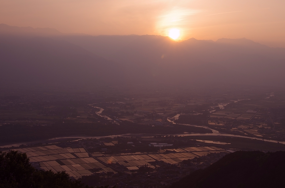 安曇野夕影