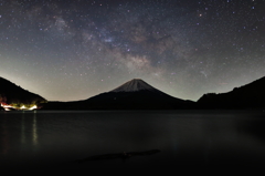 富士の高嶺に天の川