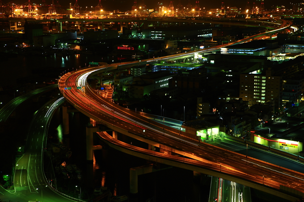 a night view from marine tower Ⅱ