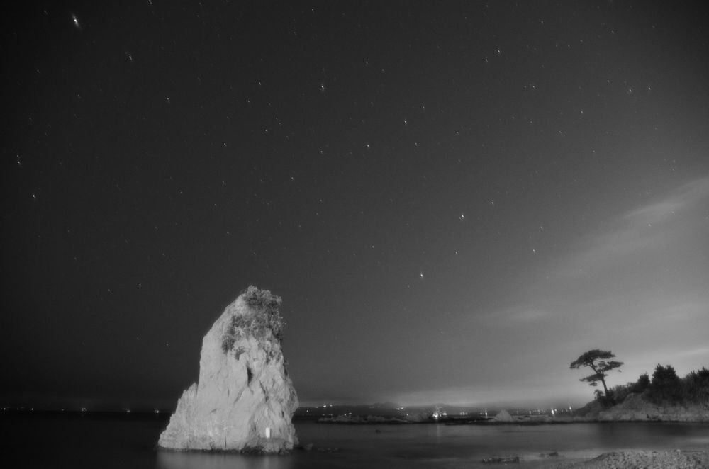 真夜中の立石海岸