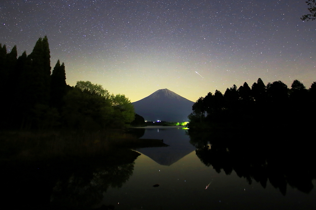 湖面に遊ぶ童星