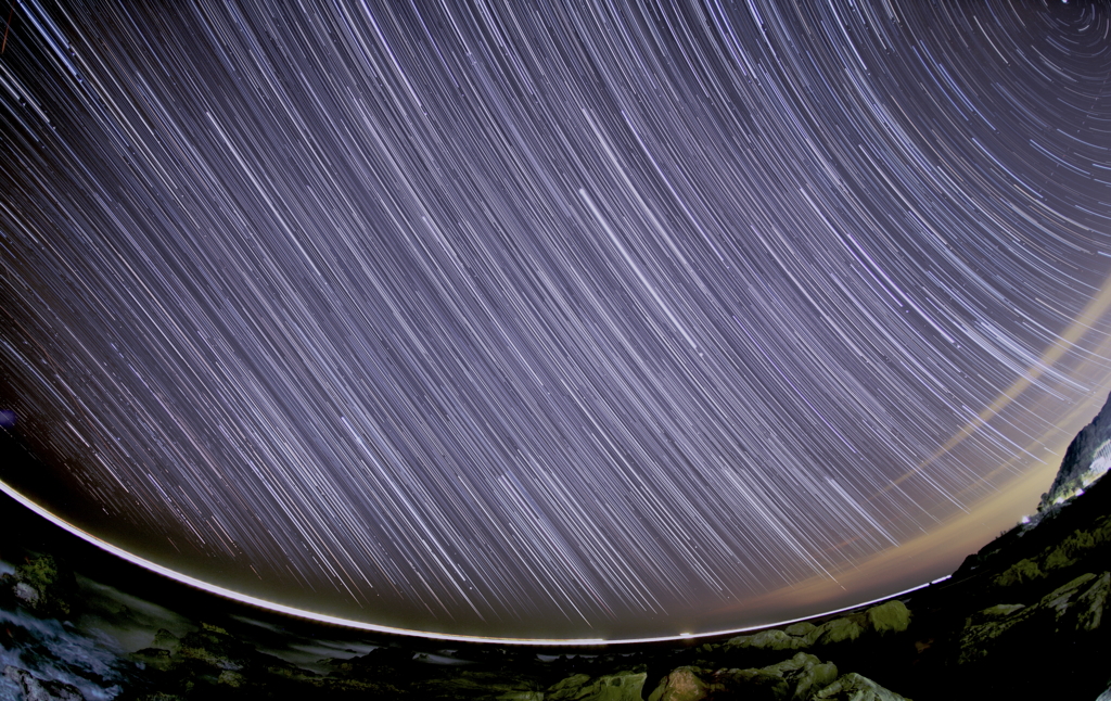 根本海岸でぐるぐる　沈みゆく冬の星座たち＾＾！
