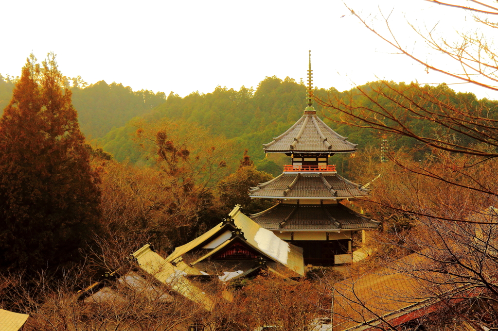 冬の吉野山　in奈良