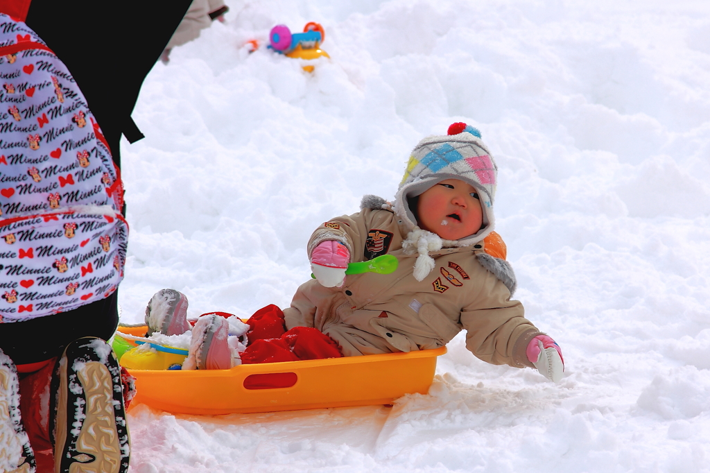雪はおいしくないなぁ・・・。