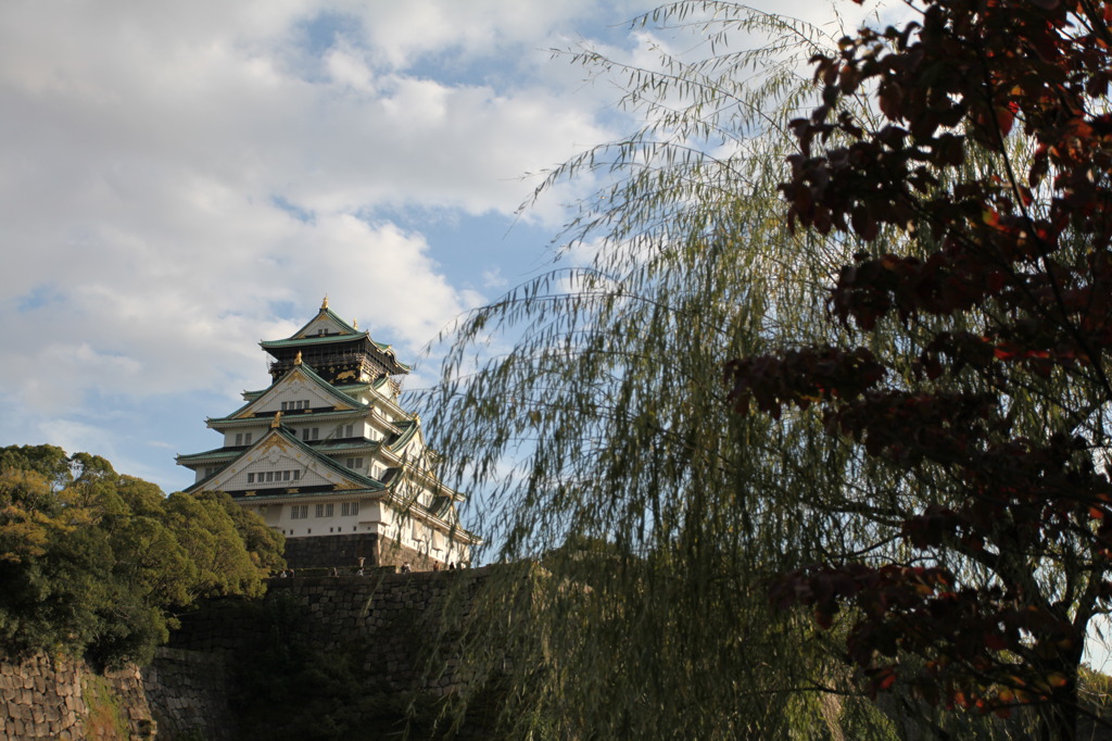 大阪城を眺めて