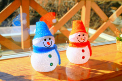 温かい日の雪だるま