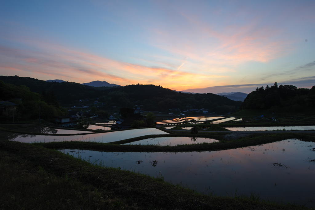 棚田の朝
