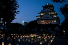 大阪城 城灯りの景