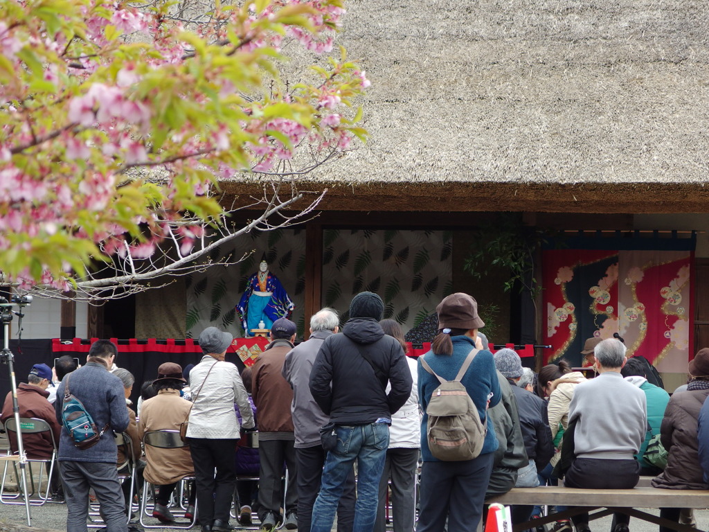 民家園、浄瑠璃　開演前
