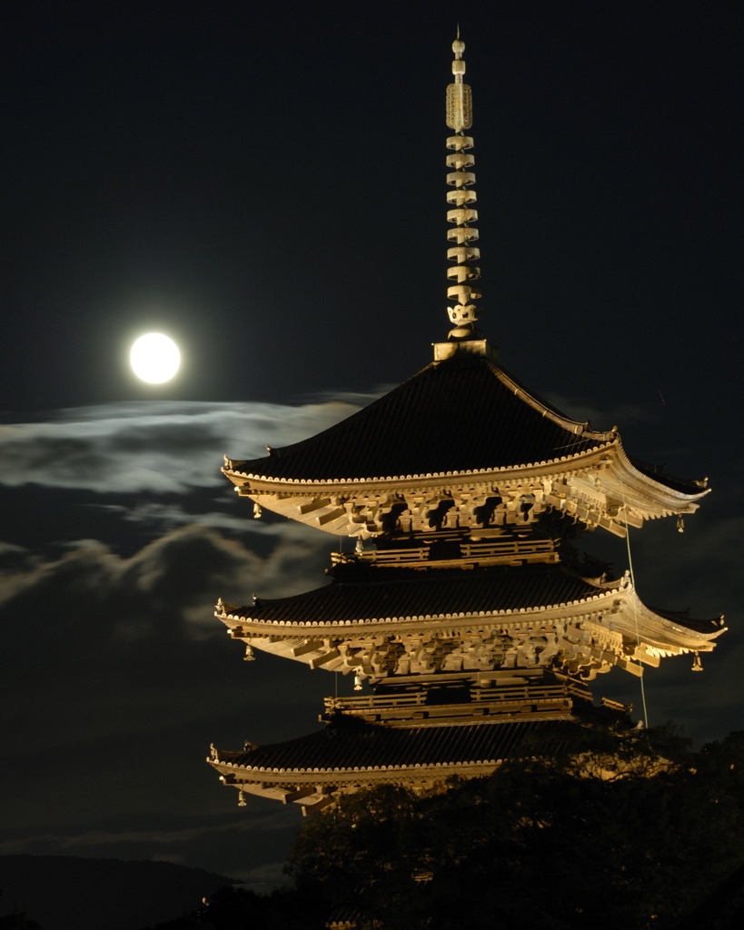 まあるい月が照らす夜に