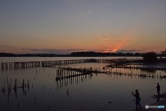 夕暮れの多々良沼