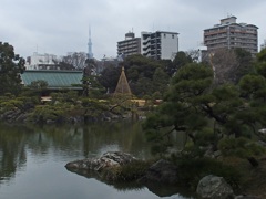清澄庭園と東京スカイツリー