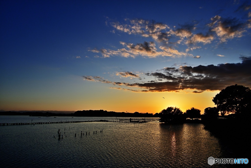 多々良沼夕景