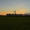 夕日射す