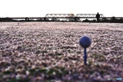 早朝のグランドゴルフ場