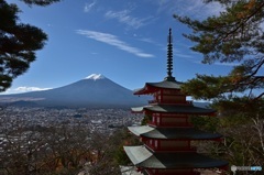 五重塔と富士山