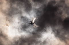 金環日食と飛行機