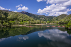 青い空と湖