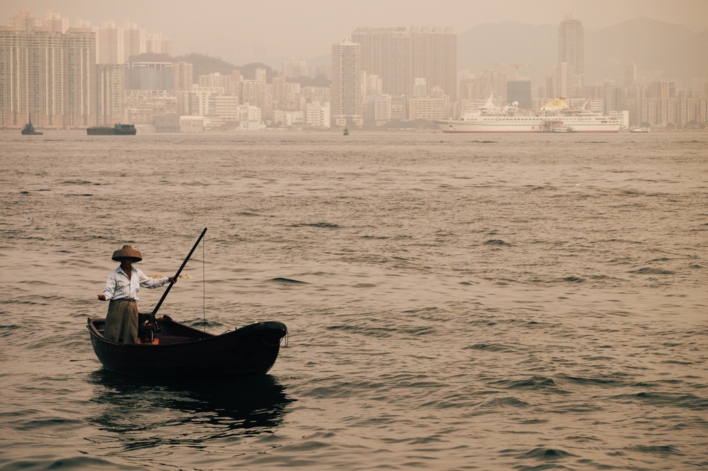 Fisherman in Town