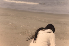 浜辺にて