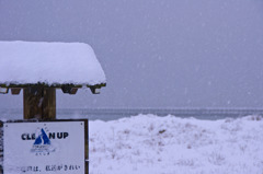 海の雪化粧