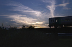 夕暮れ列車