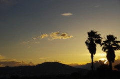 眉山の夕暮れ