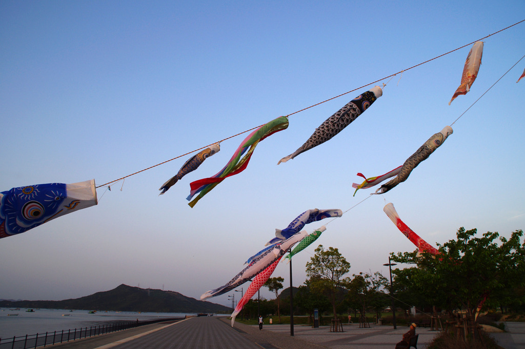 空に向かって