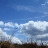 青空と飛行機雲と