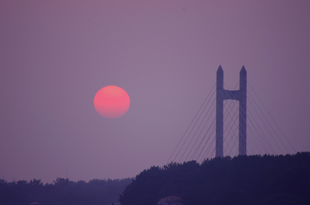 サンセットブリッジと日没⑤