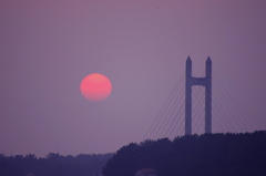 サンセットブリッジと日没⑤