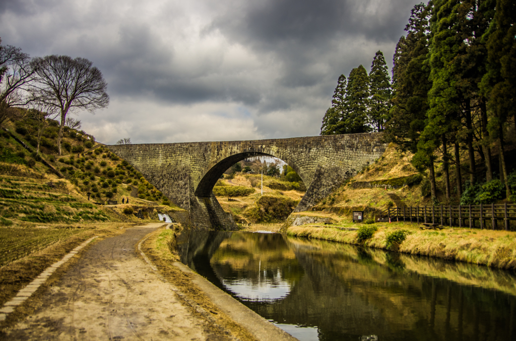 冬の通潤橋