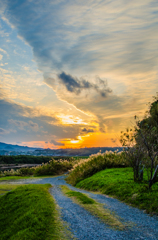 故郷の夕暮れ