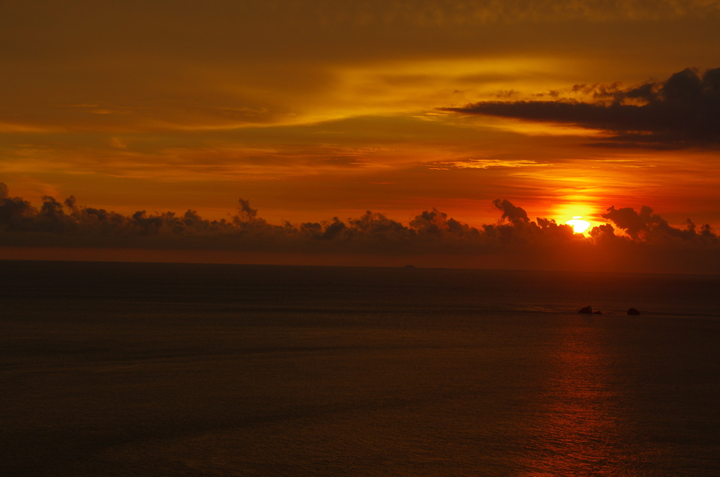 東シナ海の夕日