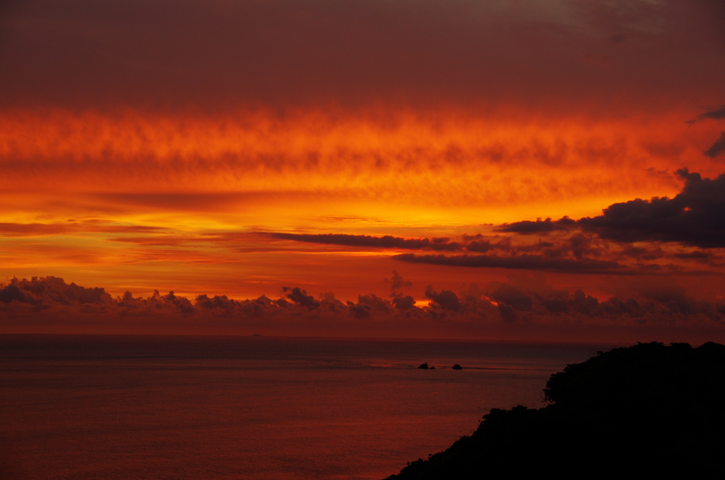 東シナ海の夕日