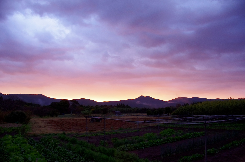 田舎の夜明け