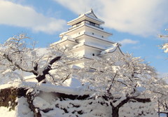 冬の会津　鶴ヶ城