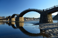 川面に映える錦帯橋
