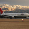 飛行機と阿蘇山
