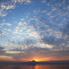 普賢岳　夕焼け