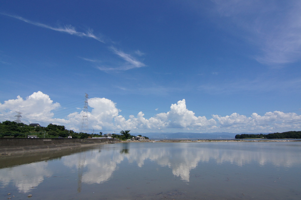 青空　映り込み