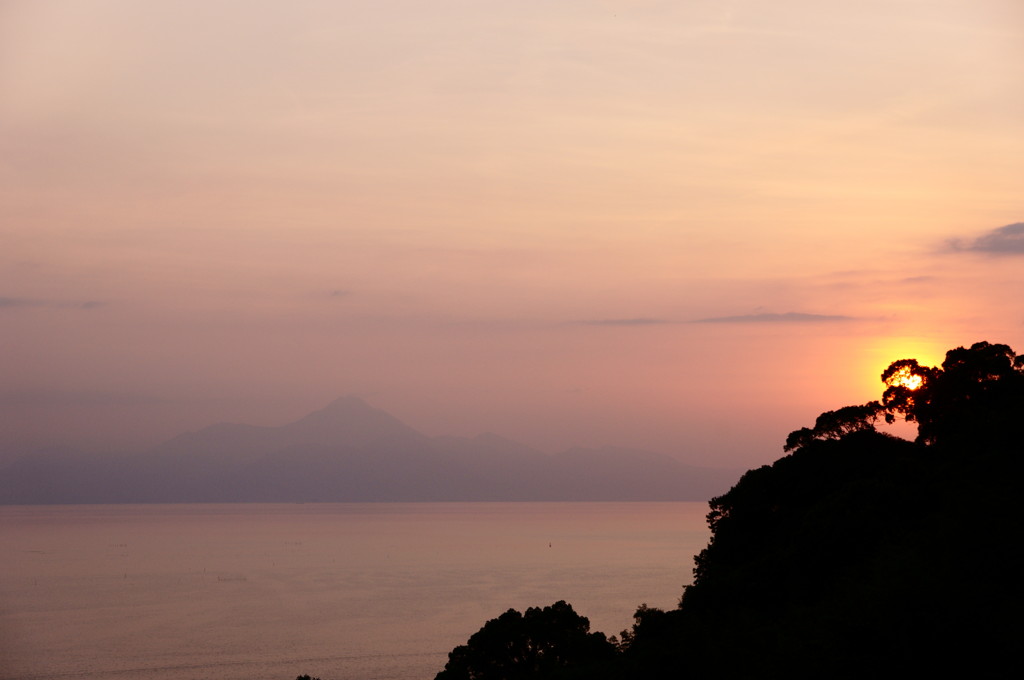 初秋の夕景