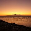 有明海と雲仙普賢岳の夕景