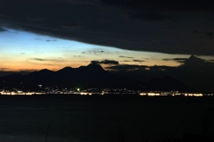 雲仙普賢岳　夜景と漁り火