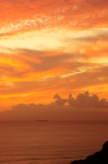 台風一過の夕景