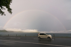 虹のある風景