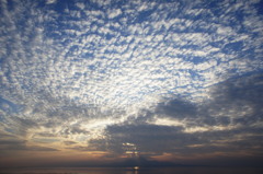 普賢岳　夕方の雲